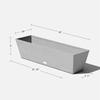 Pure Series Long Rectangular Window Box Planter for Indoor Outdoor Windowsill Balcony Durable All-Weather Planter with Drainage