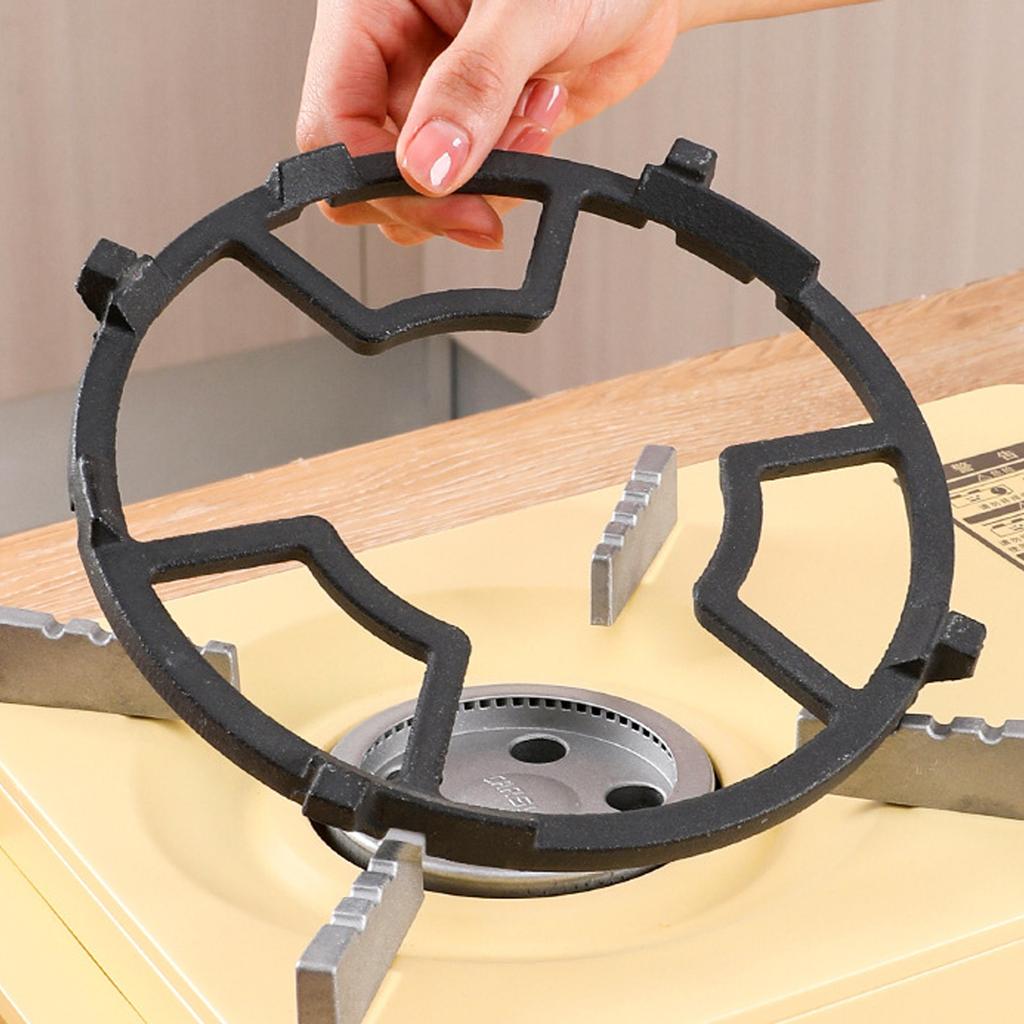Practical Wok Holder 19cm Carbon Steel Stove Support Gas Hob Support Cooktop Range Stand for Efficient Fry Preparation