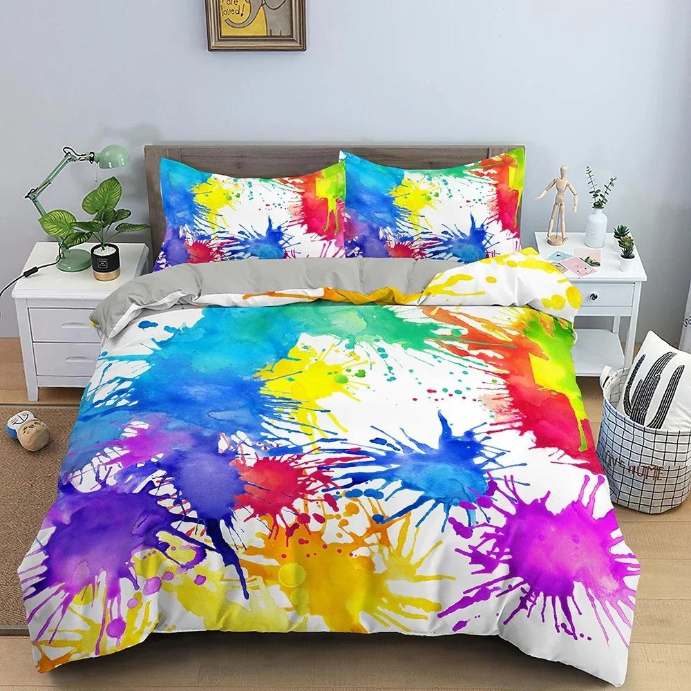 Colorful Geometric Bedding Set 3D Print Quilt  Comforter Cover For Bedroom Luxury Duvet Cover Set King Queen Twin