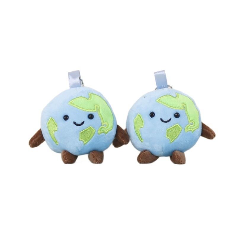 Portachiavi Ciondolo Terra Peluche Giocattolo Morbido Cartone Animato Carino Per Zaino Studenti Decorazione