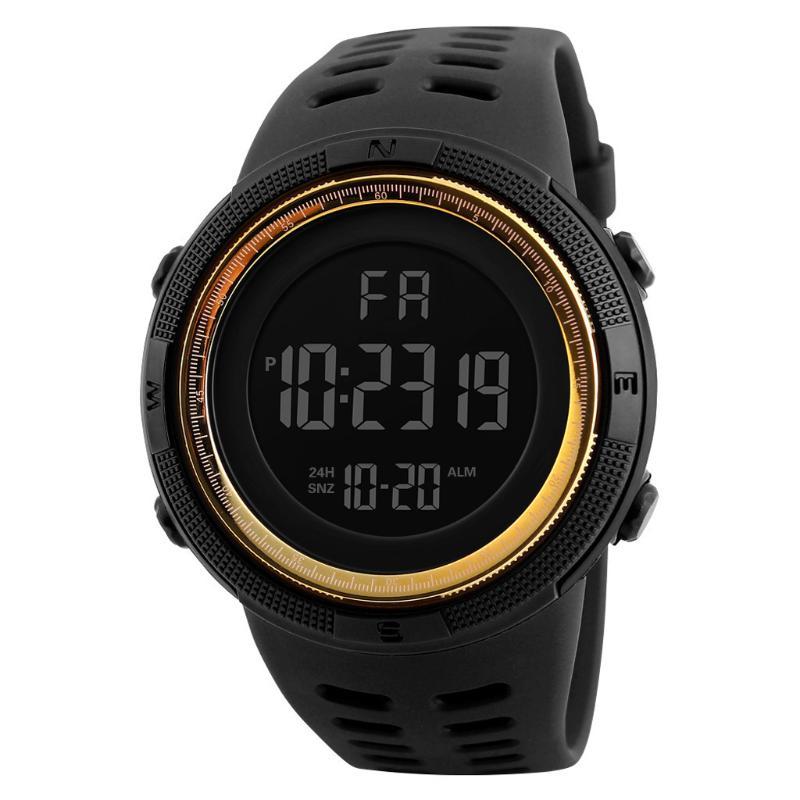 Men's Fashion Military Electronic Watch Luminous Multifunctional Digital Sports Watch for Teen Boys Daily Wear Travel
