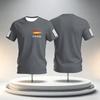 Maglietta da calcio estiva Spagna Top Stampa Maglia da calcio Uomo Maglietta casual traspirante Uomo Donna Maniche corte Top