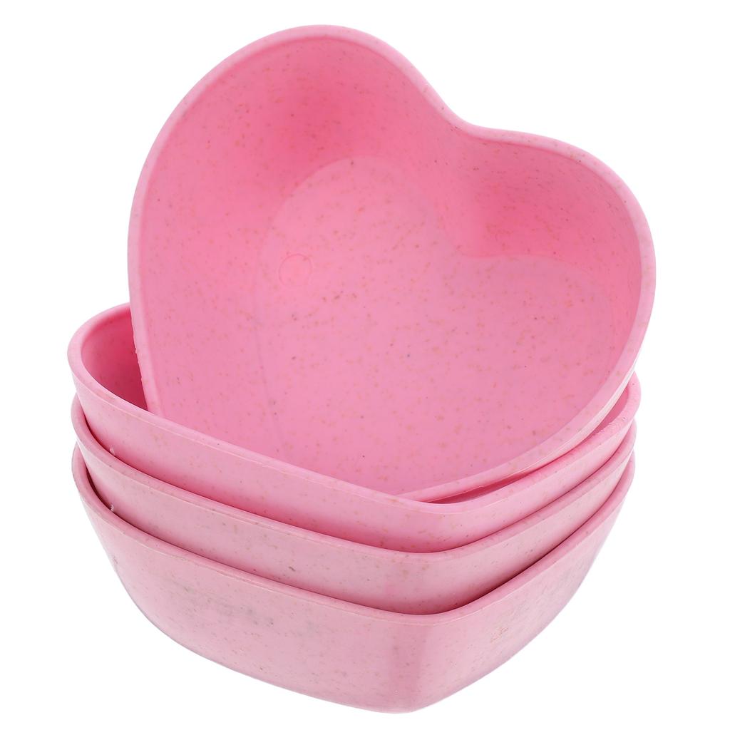 4 Pcs Sauce Dipping Bowls Appetizer Plates Condiment Dish Heart-shaped Tasting Dishes