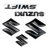 3D Badge Steering Wheel Sticker Car Front Emblem Rear Trunk Logo For SUZUKI Swift Metal Alloy Modified Letter Decoration
