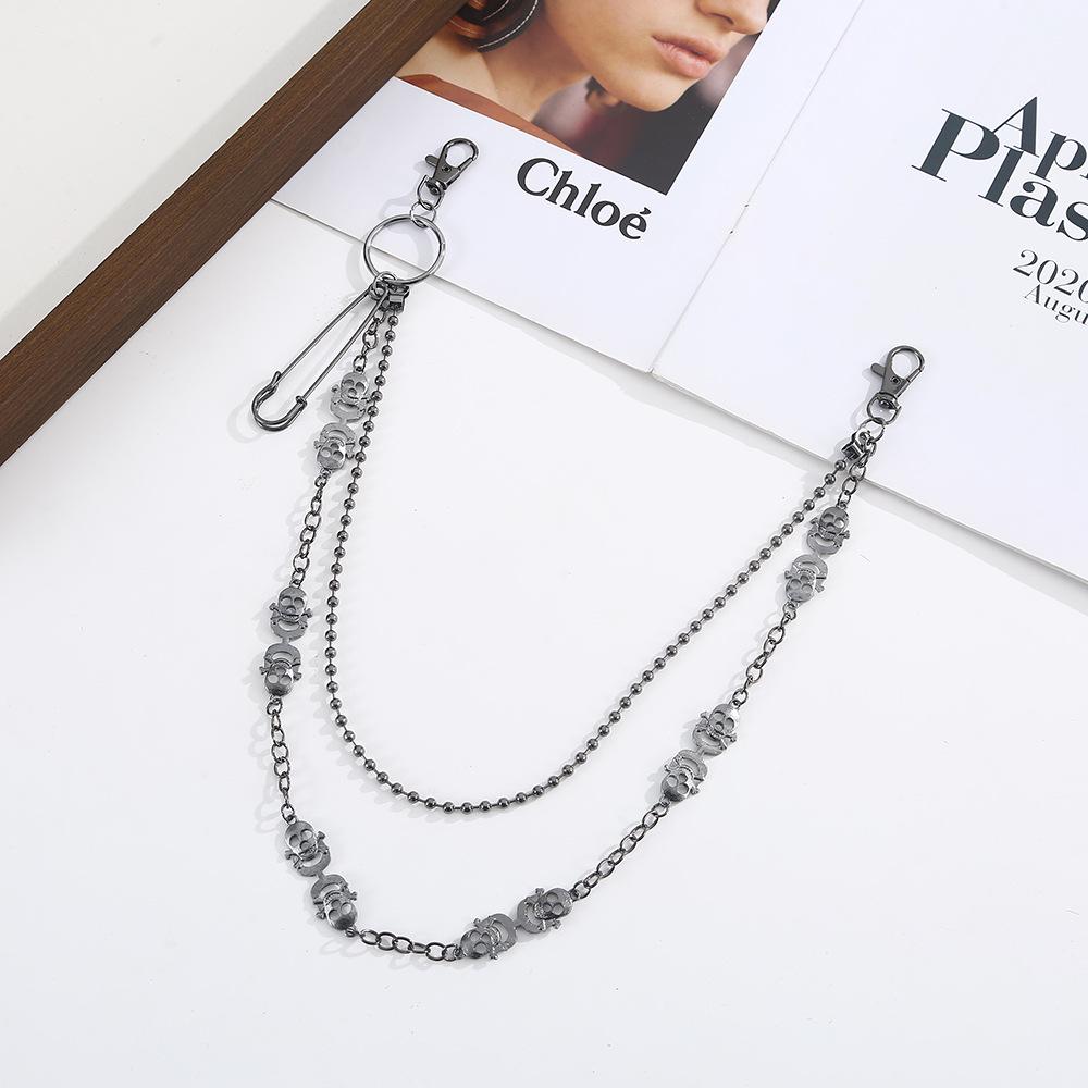 Горячая Распродажа Персонализированная Унисекс Полая Цепочка-Череп Брошь Кулон