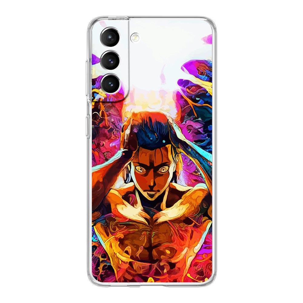 

Чехол для телефона «Атака титанов» с изображением аниме «Эрен Йегер» для Samsung S22 5G S20 Ultra S21 FE 5G S10E S9 S8 S10 Plus Note 20 10, прозрачный чехол Note 10 Plus