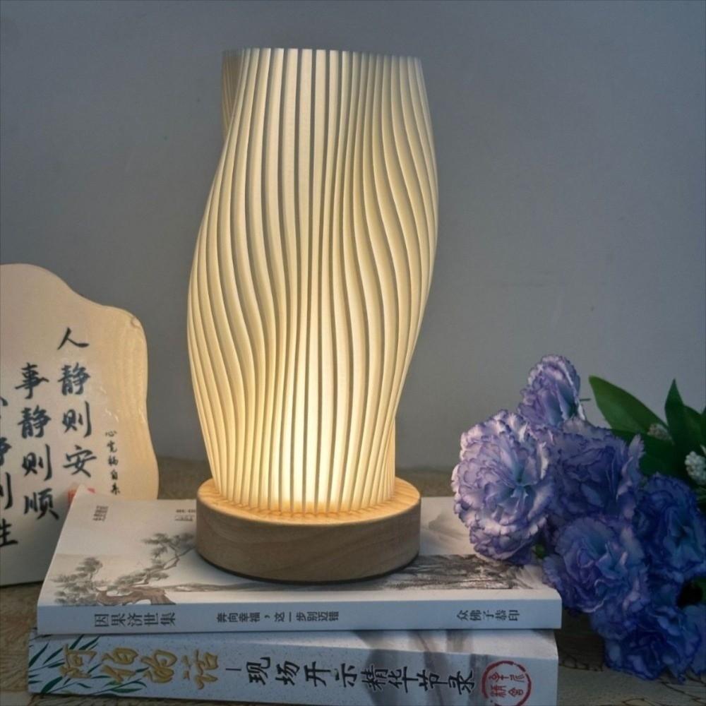 Dimmable 3D Pleated Table Lamp Atmosphere Lamp Eye Protection INS Minimalist LED Desk Lamp Home Decoration USB Bedside Lamp