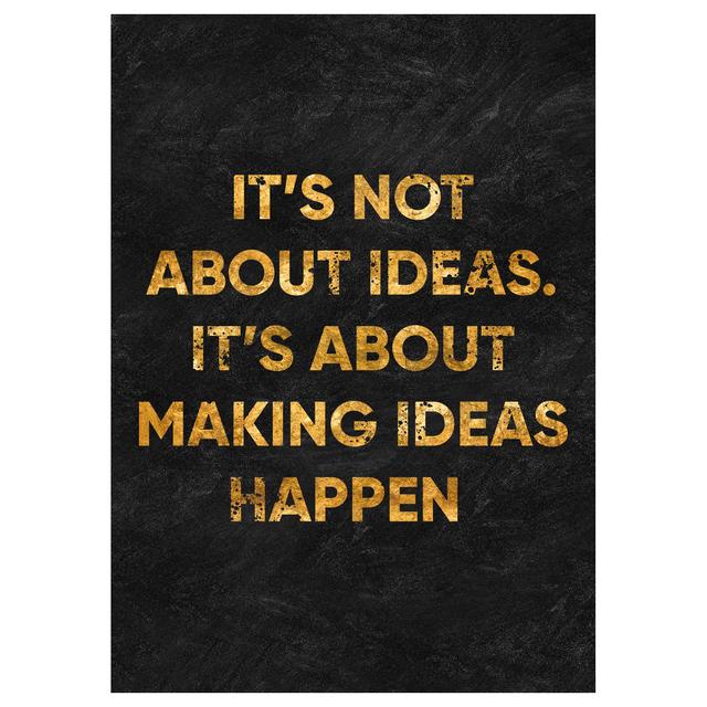 Nordische Goldfolie Inspirierende Zitate Leinwandgemälde Poster und Drucke Wandkunst Bild für Büroraum Heimdekoration Kein Rahmen