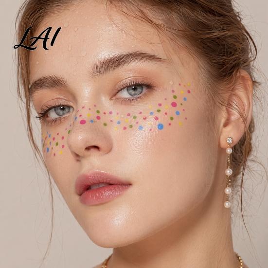Party Tattoo Stickers Waterproof Temporary Sticker for Face Women Girls Face Easy Apply Decal Decorative Fake Valentine's Day Wedding Parties