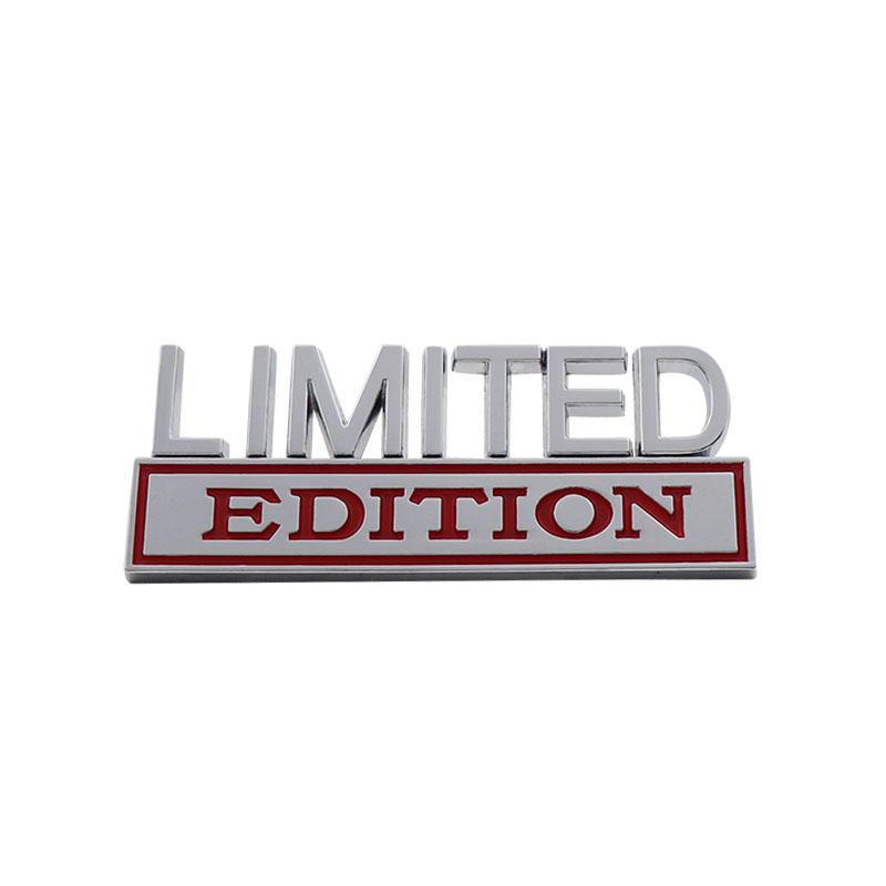 

3D Car Styling Limited Edition for car Hood Fender trunk Rear Bonnet Nameplate Decal Emblem Badge Sticker chrome-red