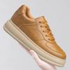 Men's Shoes Invisible Inner Height Increase 8CM Casual Shoes Foreign Trade Leather Shoes Lace-up Platform Sports Shoes Versatile Little White Shoes