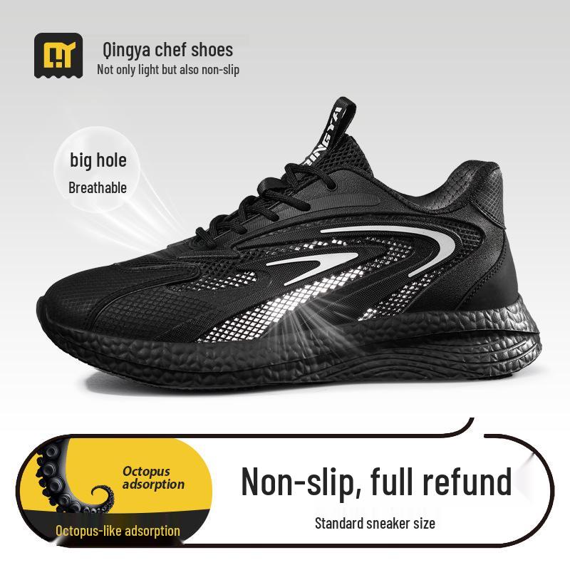 Herren Professionelle Rutschfeste Wasserdichte Kochschuhe: Öl- und fleckenresistentes Küchen-Sicherheitsschuhwerk