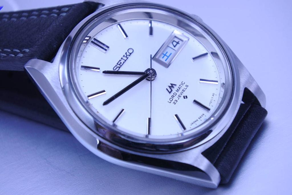 SEIKO 1969 Lord Matic 23 jewels automatic Watch with strap Excellent condition b1k001 semi-premium item, 5606-7070 men's