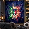 Wall Hanging Tapestry Italy Football Print Cloth for Living Room Bedroom Home Decor