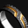 Adjustable Open Ring Men Women Vintage Geometric Design Plated Bohemian Style Band Gift