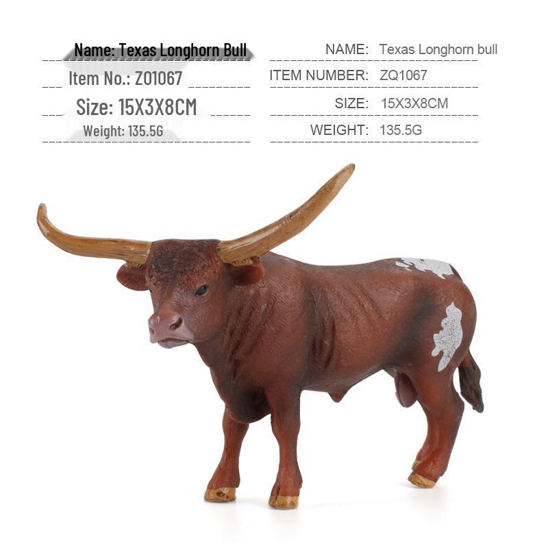 Animal Model Set: Cow, Buffalo, Ox, Rhinoceros, Bison, Bull - Educational Farm Toys for Kids