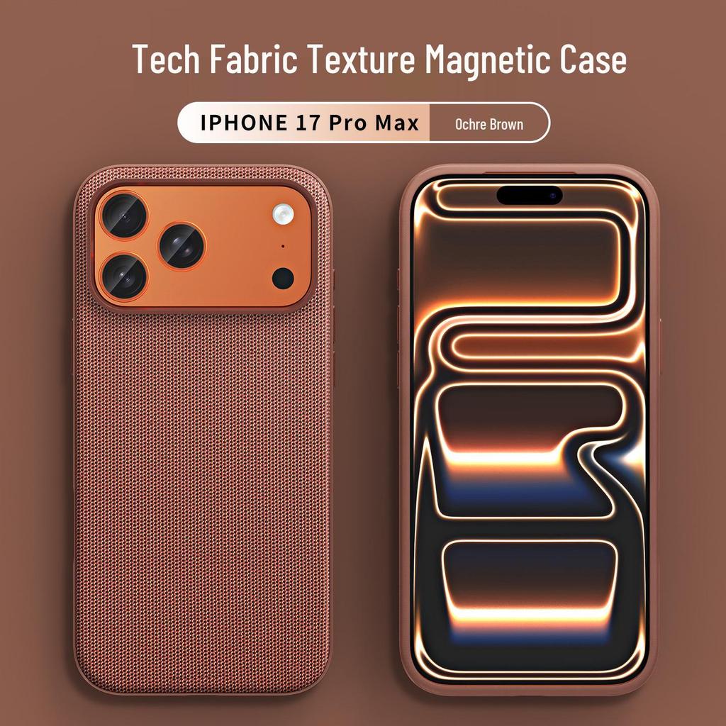 Official Magnetic Fabric Case for iPhone 17 Pro Max - Apple Tech Frosted Full Coverage Protective Case