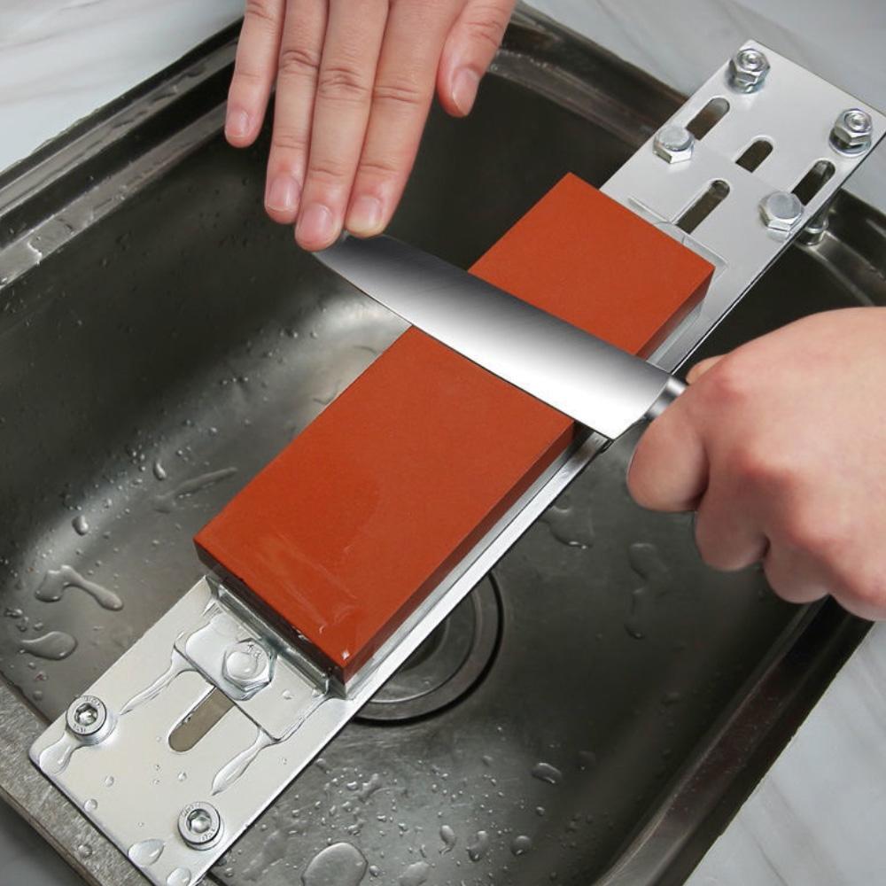 Galvanized Mount for Sharpening Stone Adjustable Over Sink Sharpening Stone Holder Retractable