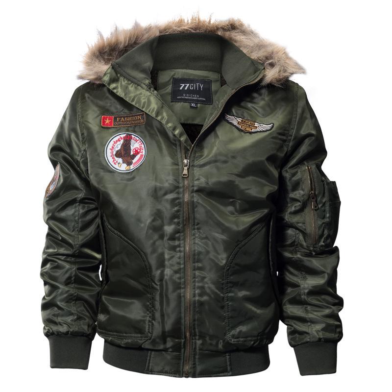 3D Plush Thickened Winter Military-Style Cotton
