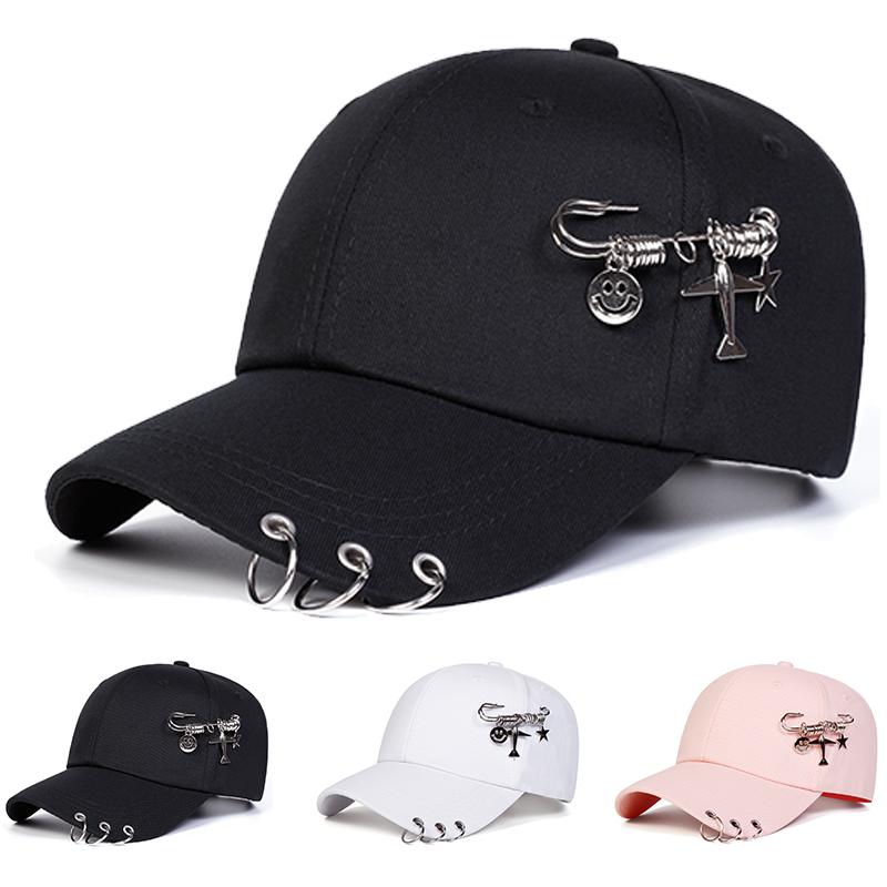 Yiran Bag Women's Unisex Iron Ring Baseball Caps Spring Autumn Outdoor Adjustable Casual Hats Sunscreen Hat Sports Cap