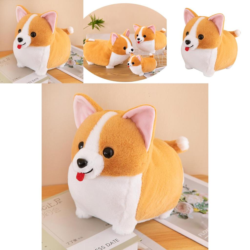 Adorable Corgi Dog Plush Toy Cute Car Accessory Hug Pillow Gift For Kids And Friends