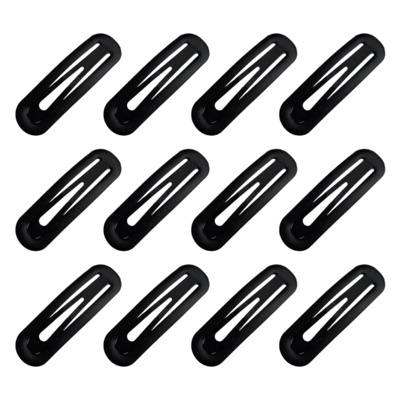 Pack Of 12 Bright Mixture Hair Clamps Thin Not Slip Hairpins For Women Girls Daily Use
