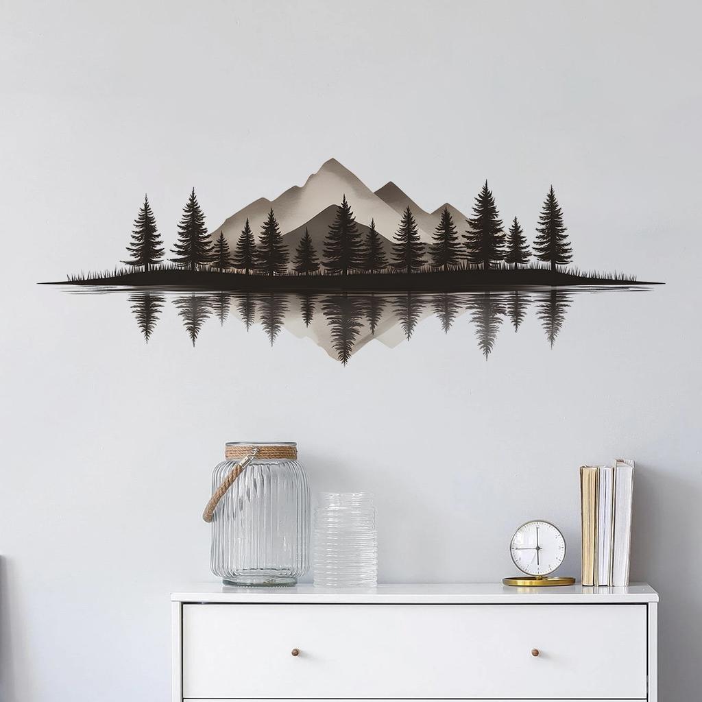 Kreativer See-Landschaft Wandaufkleber Kinderzimmer Wohnzimmer Wanddekoration Selbstklebend Heimdekoration