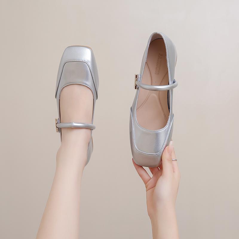Fashion Mary Jane Women's Shoes New 2024 Fashion Elegant Not Tired Feet Shoes Shallow Mouth Low Heeled Flat Shoes for Women