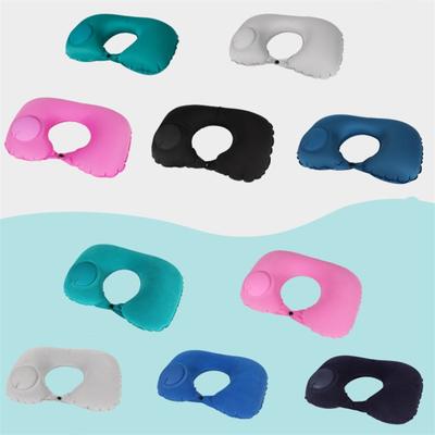 Travel U Shape Neck Pillow Cushion Automatic Air Inflatable Pillow Compress Ring Pillow For Airplane Car Outdoor Super Light