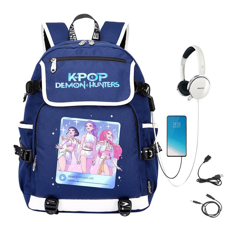 School Bag College Wind Large Capacity Middle School High School Student Cartoon Backpack