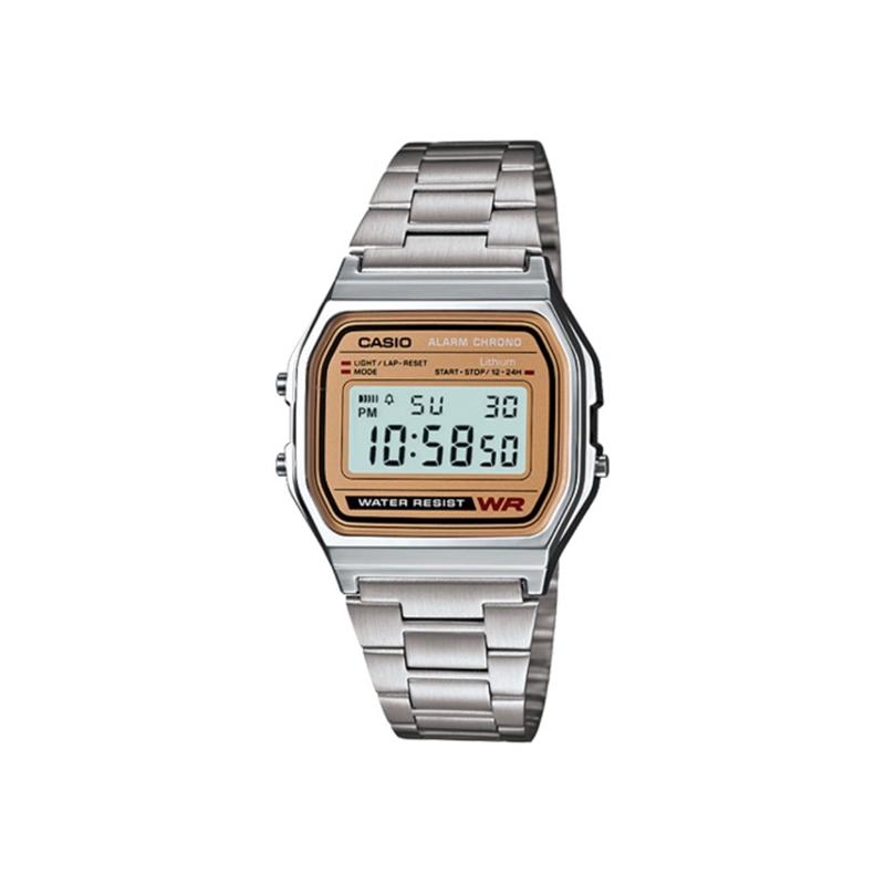 Casio Maßgeschneiderte Uhr modifizierte Serie Cangkui wasserdicht leuchtend Quarz Lederarmband gleicher Stil für Männer und Frauen Farbe d A158WEA-9JF