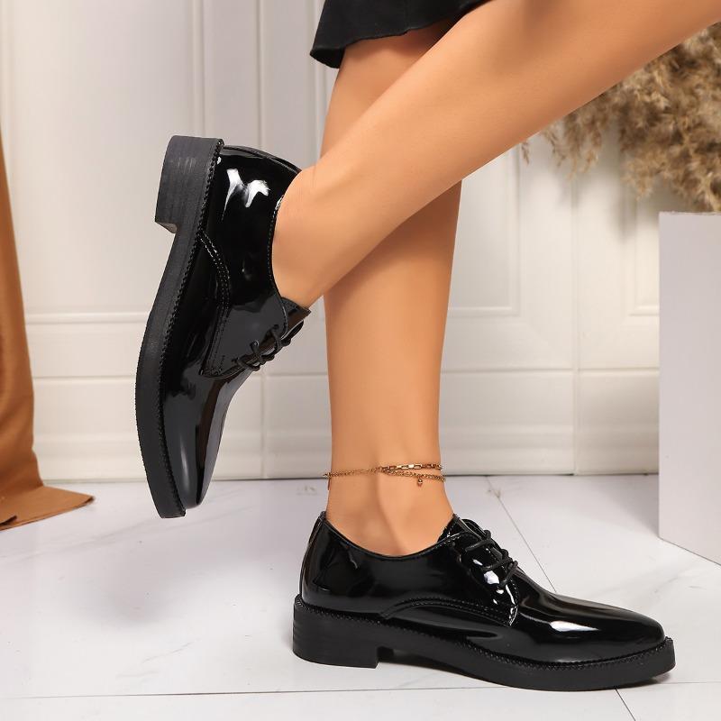 Fashion 2025 Summer Fashion Loafers Women's High Heels Classics Office & Career Pumps Women Lace Up Low Heel Plus Size Outdoor Shoes