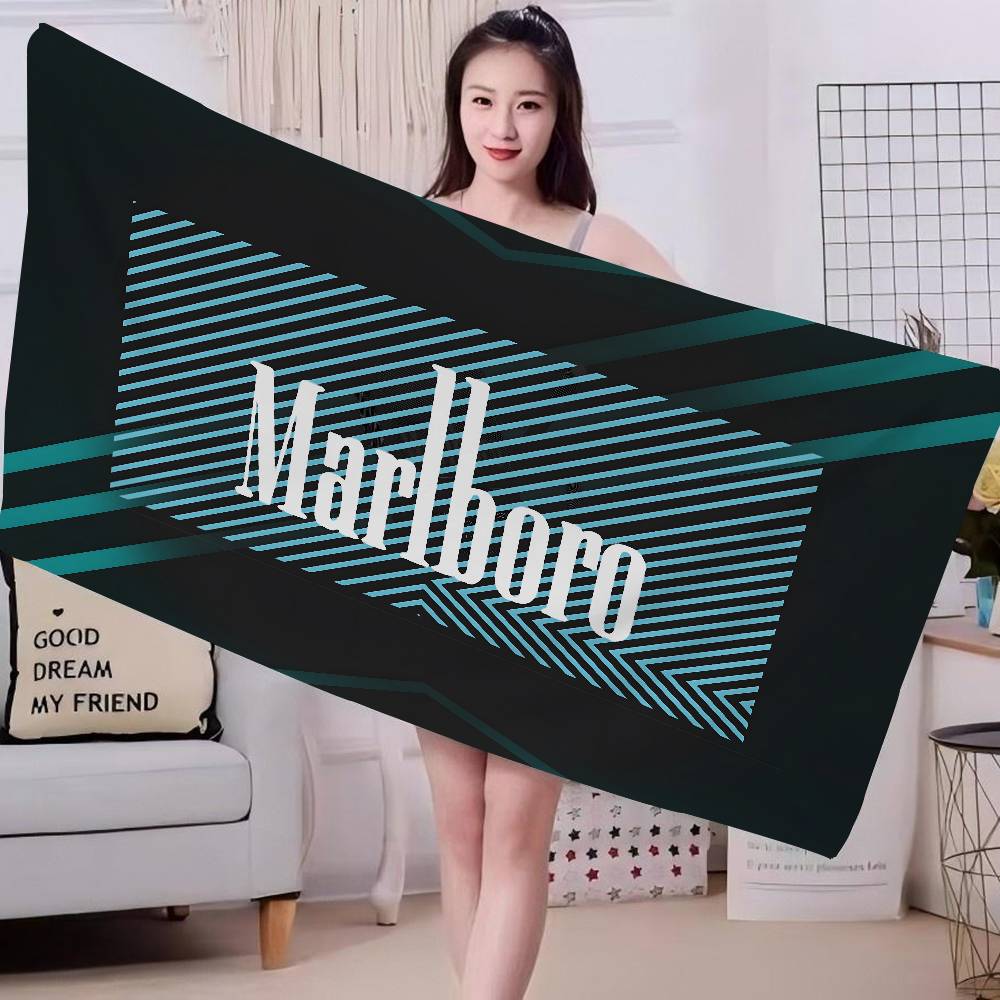 Retro M-Marlboro Microfiber Beach Towel Absorbent Quick Dry Soft Yoga Swimming Resort Mountain Climbing Towel