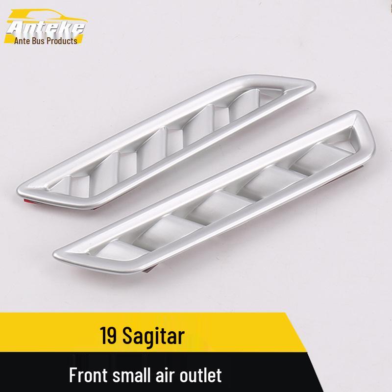 19-Model Sagitar Front Air Vent Decorative Trim - Bright Dashboard AC Outlet Frame