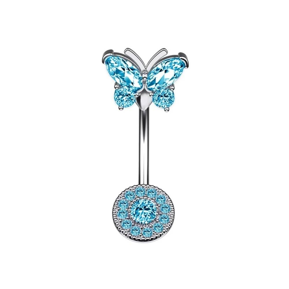 Dangled Design Butterfly Navel Jewelry Stainless Steel Belly Rings Seaside