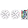 2Pcs Swimming Pool Lamp IP68 16 Colors RGB Magnet Underwater Light for Fish Tank Fountain Pond