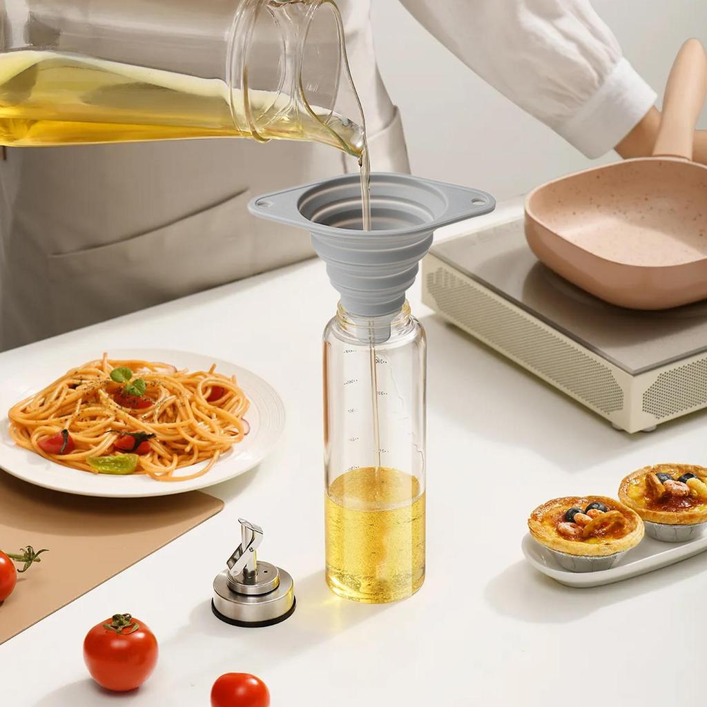 Kitchen Silicone Funnel Foldable Funnel for Filling Water Bottle With Liquid Transfer Portable Oil Pot Funnel Kitchen Gadgets