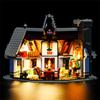 Gör-det-själv LED-belysningskit för LEGO Icons 10293 Jultomtens Besök Byggklossleksak Dekoration Justerbara Belysningstillbehör