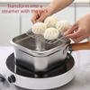 Oil Filter Square Cooking Pot Large Capacity Stainless Steel Frying Pan  Household Use