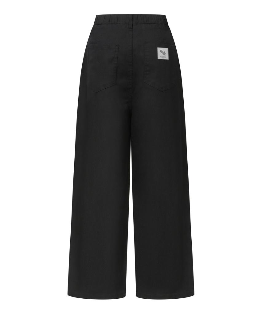 Koiliseu Clove Back Elastic Pintuck Wide Pants