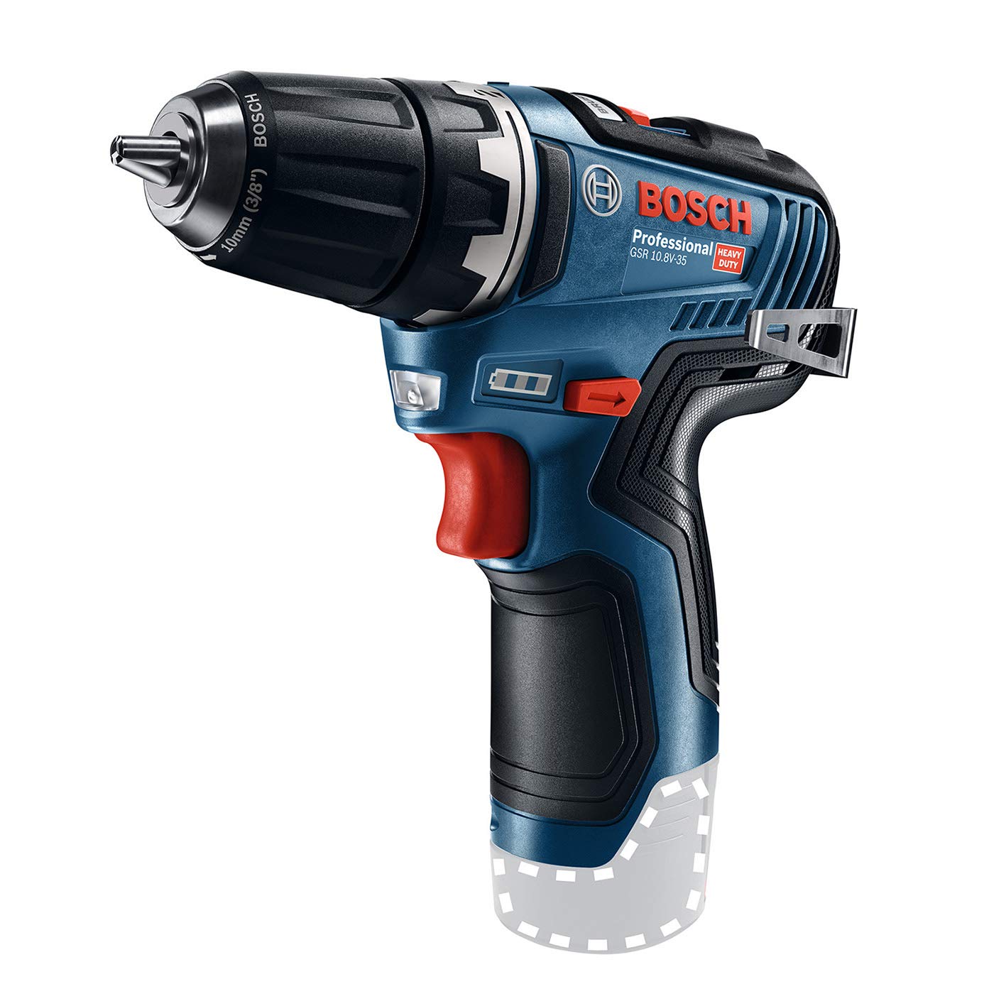 

Bosch Professional Cordless Driver Drill Charger Sold 10.8V (Body Only, Separately) GSR10.8V-35H