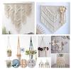 Cordeau Macramé A34R Cordelette Coton Naturel 3mm Avec Anneau en Bois Bâtonnet en Bois Pour Anneau de Dentition DIY Kit Macramé Support Mural pour Plantes