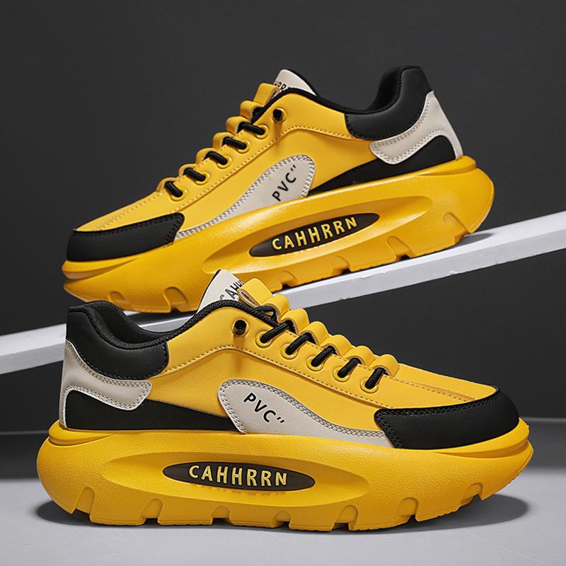 Men's Shoes Spring High-end Versatile Casual Platform Heightening Dad Trendy Shoes Fashion Casual Sports Shoes Bread Shoes