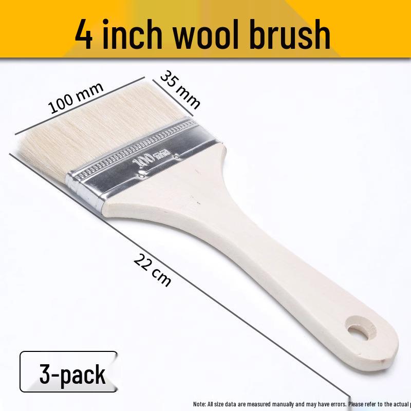 Traceless Soft Lamb Wool and Bristle Brush for Baking, Paint Coating, and Barbecue