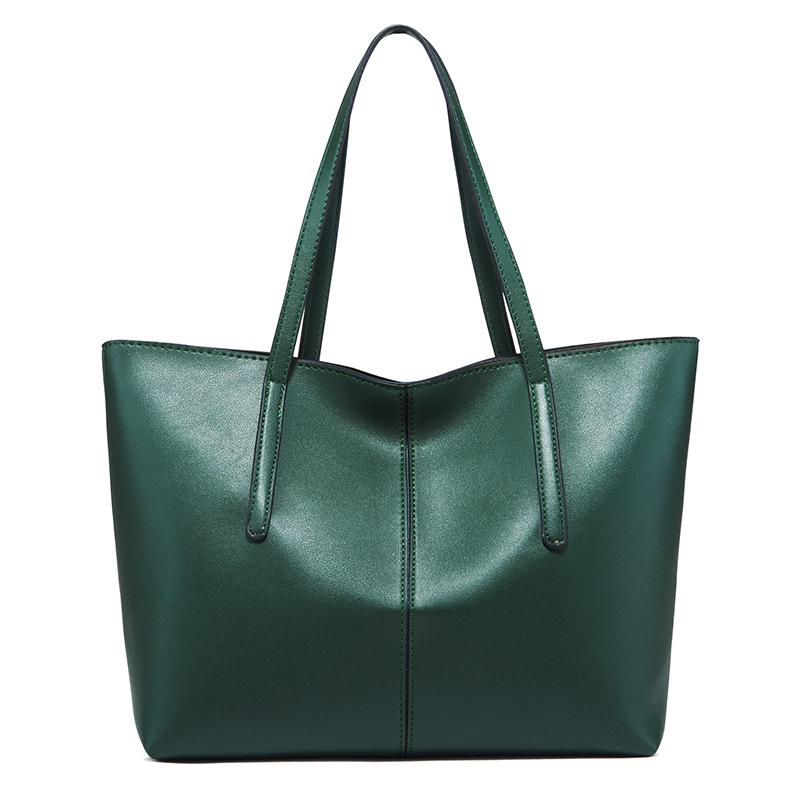 

2022 Новая женская сумка-тоут из ПУ большой вместимости зелёный