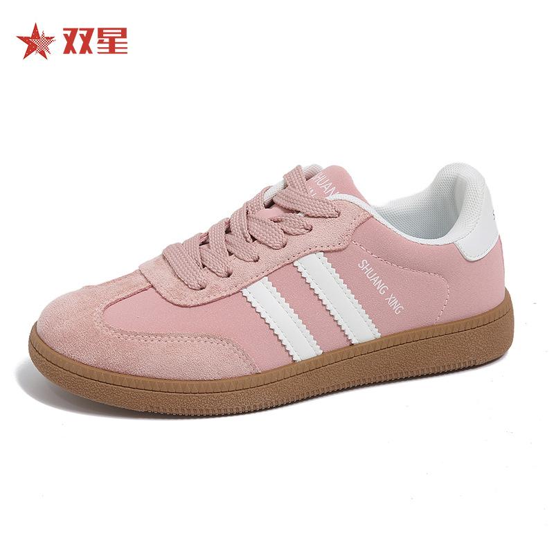 ZGSX-28020 [Price control above 69] Color matching flat-bottomed German training shoes 2025 spring and autumn women's shoes are comfortable and sports