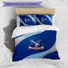 Crystal Palace Football Printed 3 Pieces Bedding Set, Comfortable Skin Friendly Bedroom Duvet Cover Set