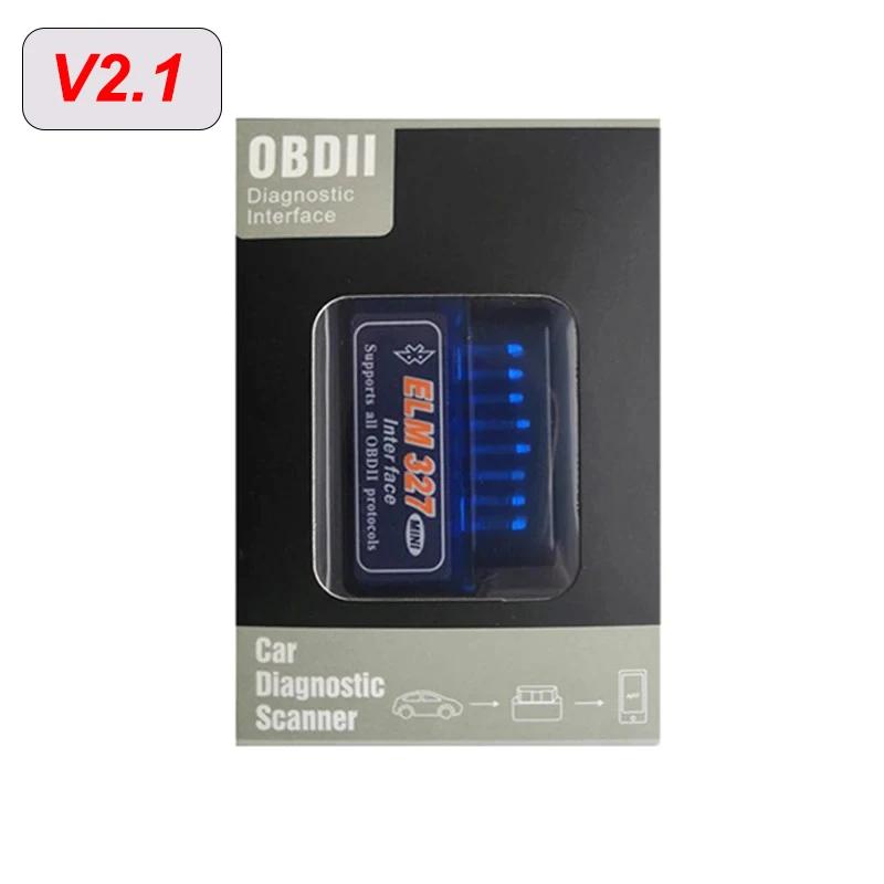 Mini ELM327 Bluetooth OBD2 Scanner Code Reader V1.5/V2.1 Car Diagnostic Tools Check Engine Scan Car Fault Detector 16PIN