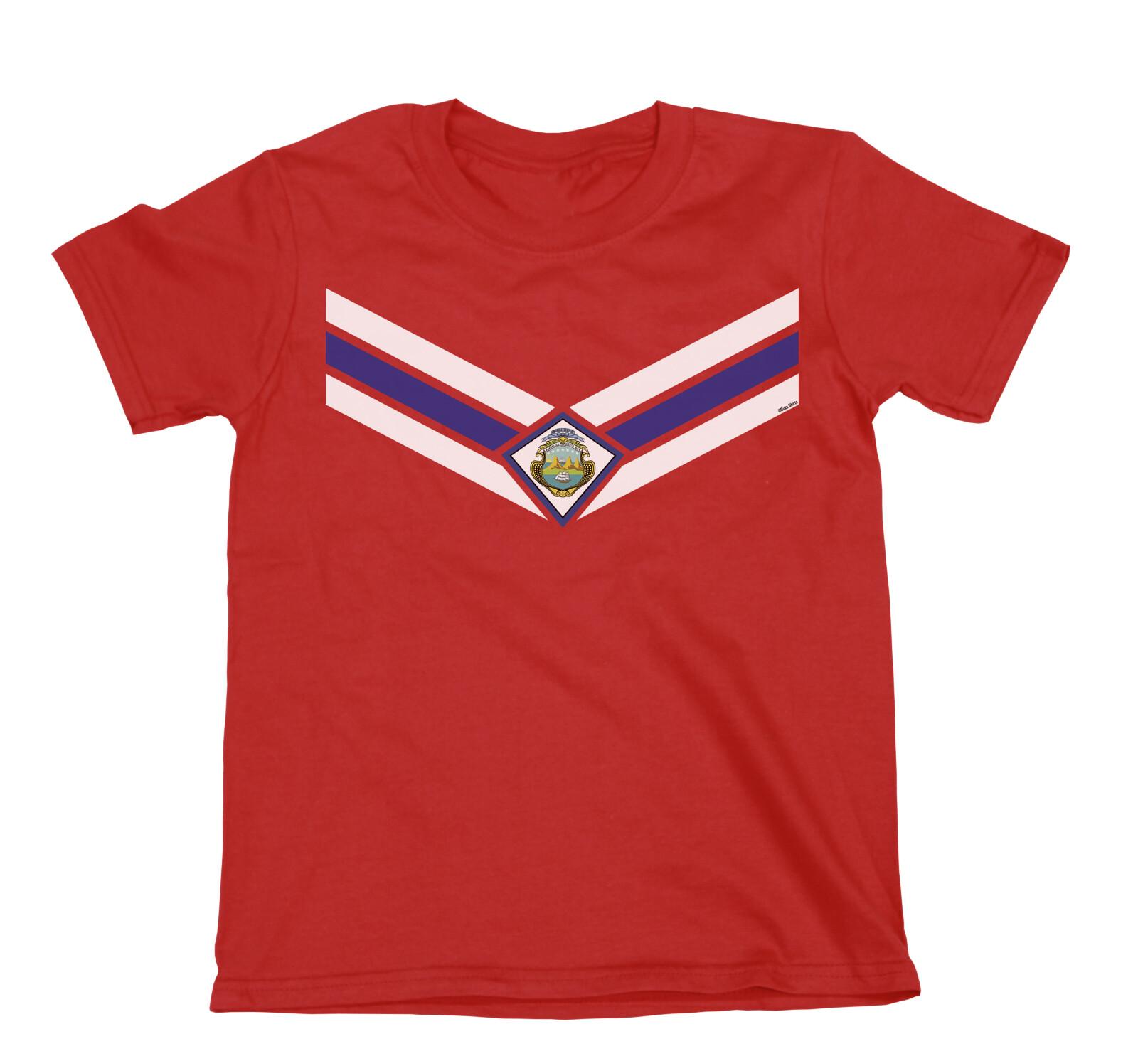 COSTA RICA Football TShirt 2024 V EMBLEM, Adults Or Baby,World Cup Flag Kit M