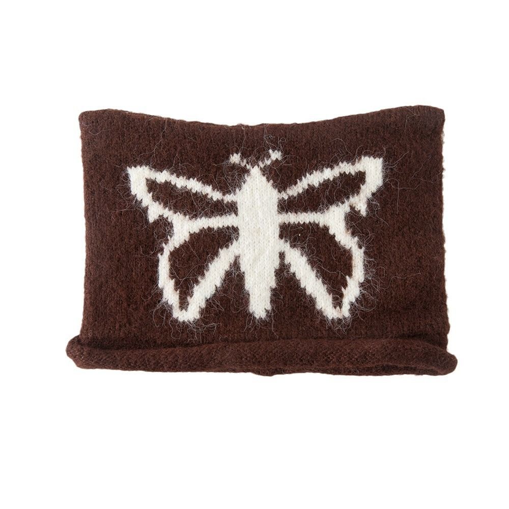 Y2K Cute Cat Ears Beanie Hats Warm Jacquard Cap Creative Butterfly Knitted Hat  Outdoor